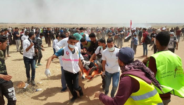 جرحى فلسطينيون في غزة