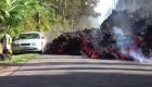 بالفيديو.. حمم بركانية تبتلع سيارة في هاواي 