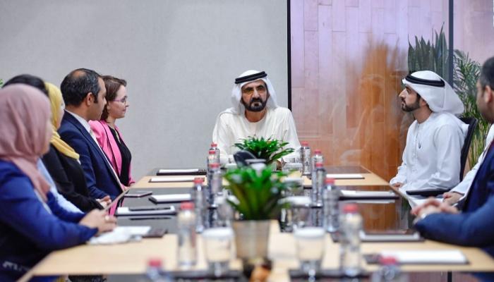 الشيخ محمد بن راشد آل مكتوم يلتقي الوفد الحكومي المصري