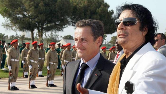 القذافي وساركوزي