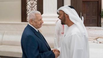الشيخ محمد بن زايد آل نهيان يستقبل الكاتب الصحفي المصري مكرم محمد أحمد