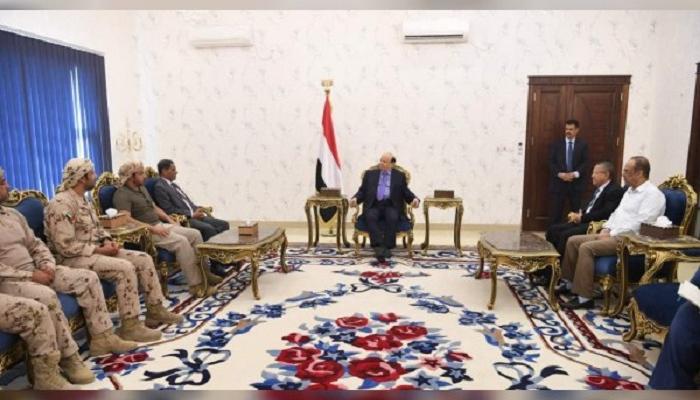 الرئيس اليمني يستقبل رئيس لجنة الشرطة بوزارة الداخلية الإماراتية
