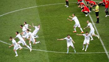 فرحة المنتخب الروسي