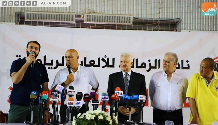 مرتضى منصور رئيس الزمالك والمدرب الجديد