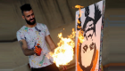 بالصور.. رسام مصري يستخدم النار في رسم بورتريهات المشاهير