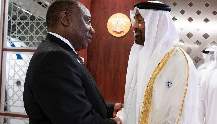 الشيخ محمد بن زايد آل نهيان ورئيس جمهورية جنوب أفريقيا