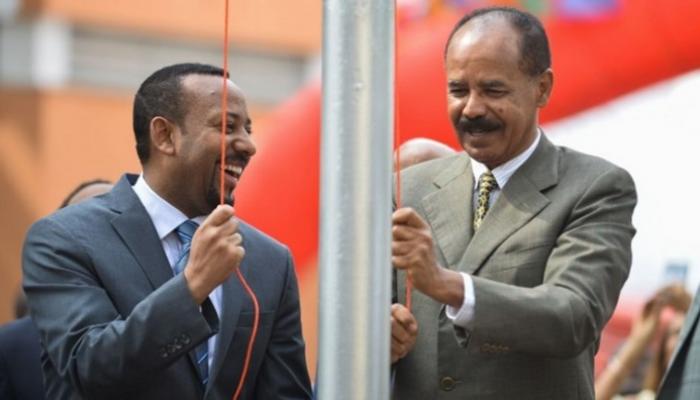 أبي أحمد وأسياس أفورقي يحتفلان بإعادة فتح سفارة إريتريا في إثيوبيا