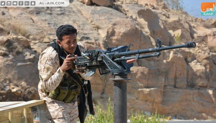 جندي يمني خلال المعارك مع مليشيا الحوثي فى محافظة لحج 