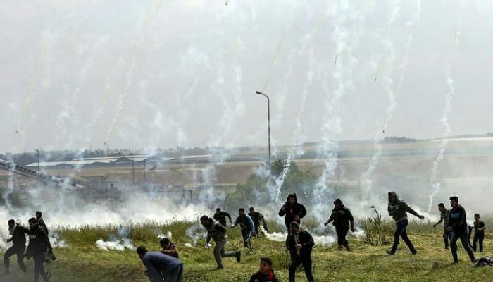 قمع الفلسطينيين على حدود غزة