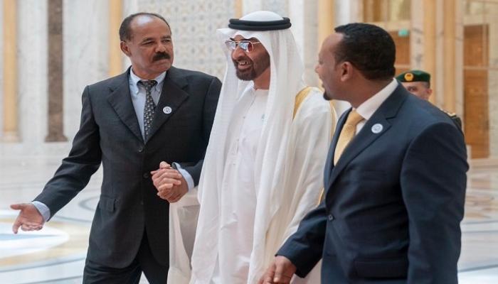 الشيخ محمد بن زايد مع رئيس إريتريا ورئيس وزراء إثيوبيا