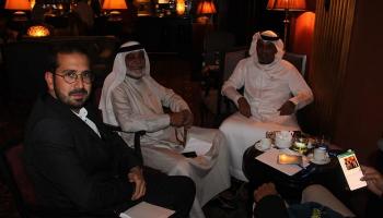 الفنان الإماراتي منصور الفيلي والمخرج عامر سالمين المري