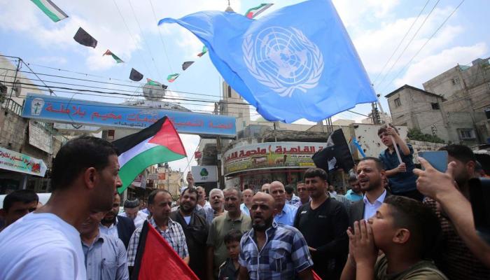 وقفة احتجاجية بمخيم بلاطة بمدينة نابلس
