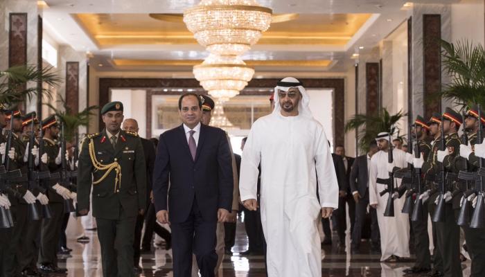 الشيخ محمد بن زايد والرئيس السيسي في لقاء سابق