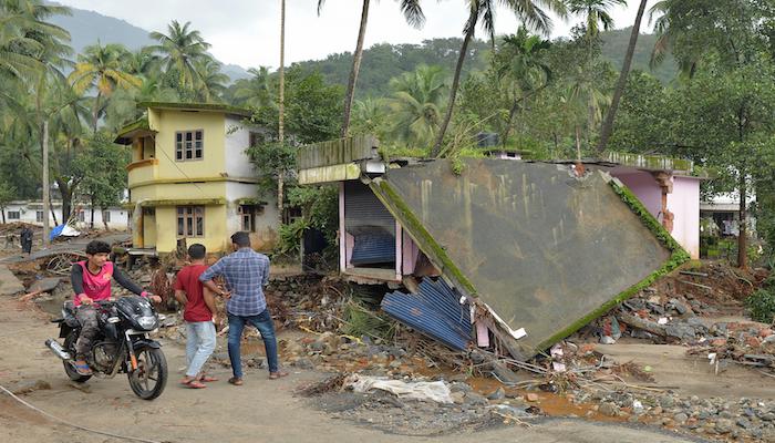جانب من أضرار فيضانات ولاية كيرلا الهندية