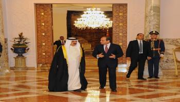 الرئيس المصري عبدالفتاح السيسي مع العاهل البحريني- أرشيفية