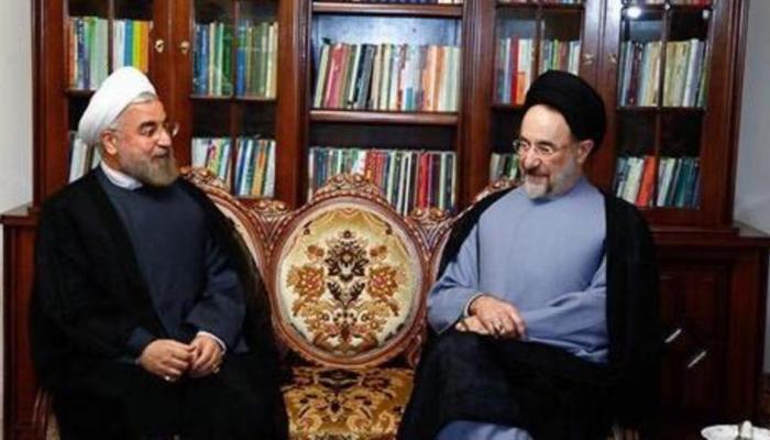 الرئيس الإراني حسن روحاني وسلفه محمد خاتمي