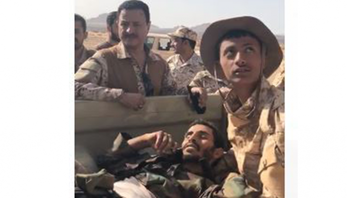 صورة من فيديو اعتقال القيادي الحوثي المدعو محمد المؤيد