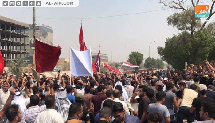 احتجاجات في البصرة ضد المليشيات الإيرانية