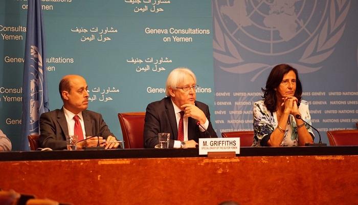 مارتن جريفيث المبعوث الأممي لليمن في المؤتمر الصحفي