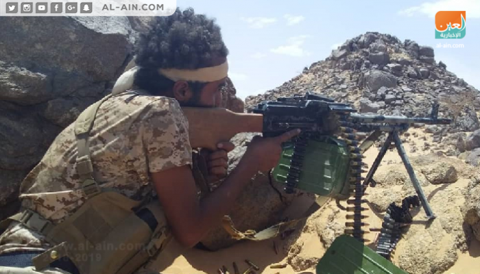 جندي من الجيش اليمني خلال معارك جبهة كتاف في صعدة