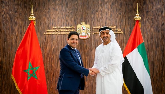 الشيخ عبدالله بن زايد آل نهيان مع نظيره المغربي