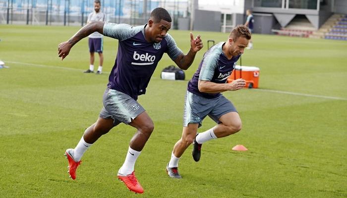 مالكوم في تدريبات برشلونة