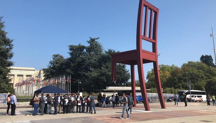 جانب من الوقفة الاحتجاجية لأبناء قبيلة الغفران