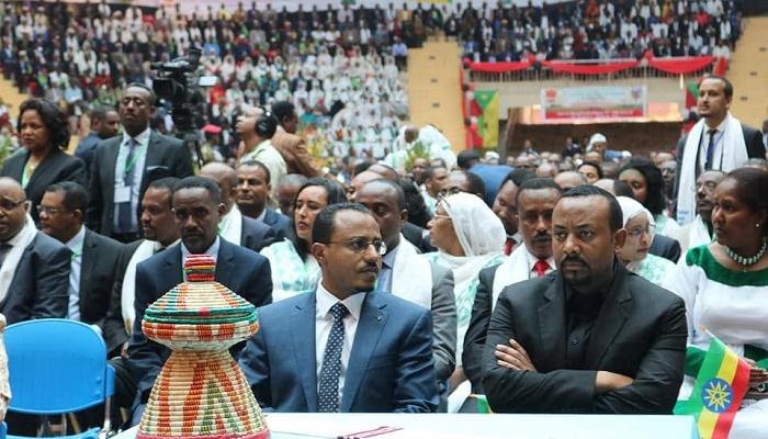 آبي أحمد خلال افتتاح مؤتمر حزب