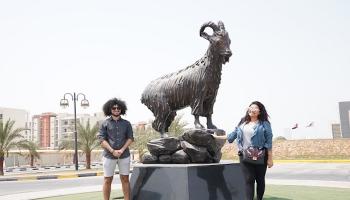 تمثال الطهر الجديد بالجامعة الأمريكية في رأس الخيمة