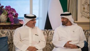 الشيخ محمد بن زايد آل نهيان والأمير سلمان بن حمد آل خليفة 