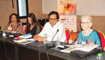 جانب من ندوة الكاتبة المصرية ناهد صلاح