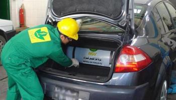 سيارة في محطة مصرية للتزود بالغاز الطبيعي - أرشيف