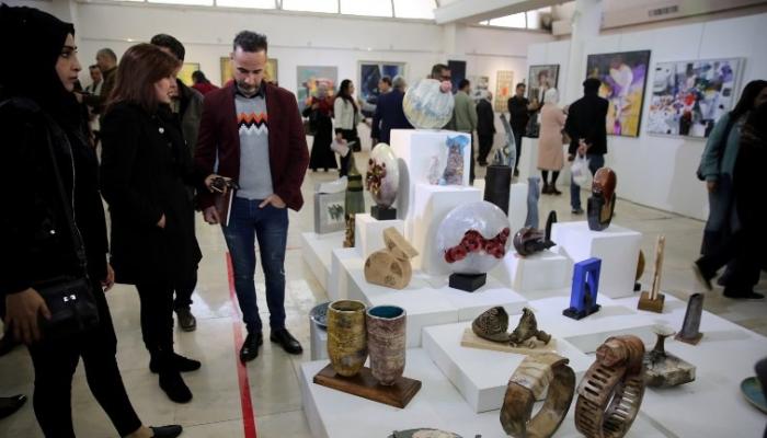 جانب من معرض الفن التشكيلي في بغداد