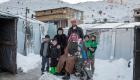بالصور.. الثلوج والبرد القارس يزيدان معاناة اللاجئين السوريين في لبنان