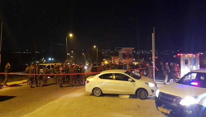 صورة متداولة لموقع عملية اطلاق النار على الشاب الفلسطيني