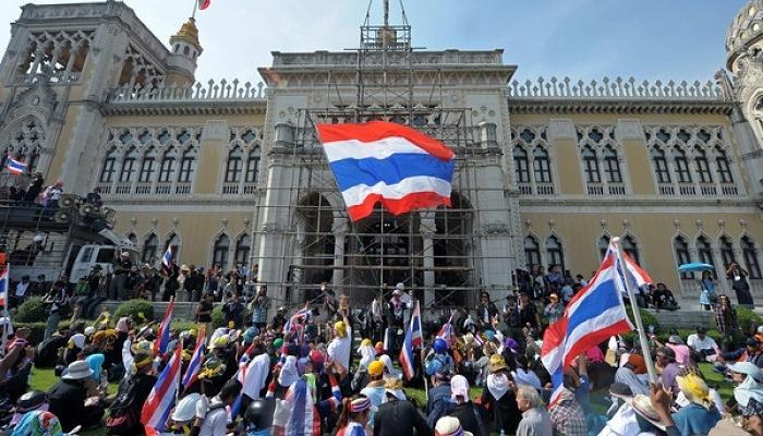 مظاهرات سابقة في تايلاند تطالب بإجراء الانتخابات - أرشيفية