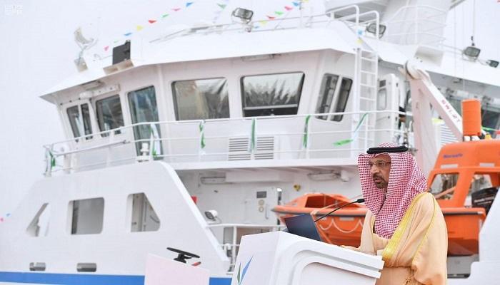 المهندس خالد الفالح يدشن السفينة "ناجل" 