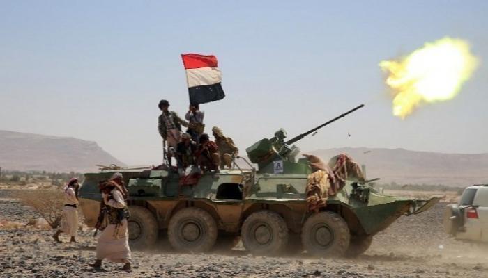 آلية قتالية تابعة للجيش اليمني