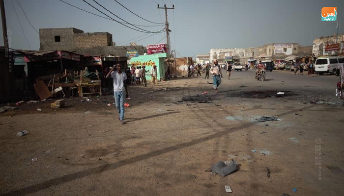 موقع انفجار مدينة المخا التابعة لمحافظة تعز اليمنية