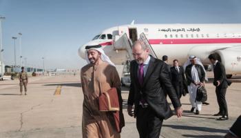 وزير الخارجية الأردني لدى استقباله الشيخ عبدالله بن زايد آل نهيان