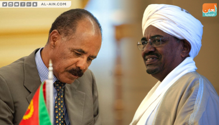 الرئيس السوداني عمر البشير ونظيره الإريتري أسياس أفورقي
