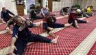 بالصور.. تدريبات رياضية في مسجد بالعراق لتحسين لياقة المصلين