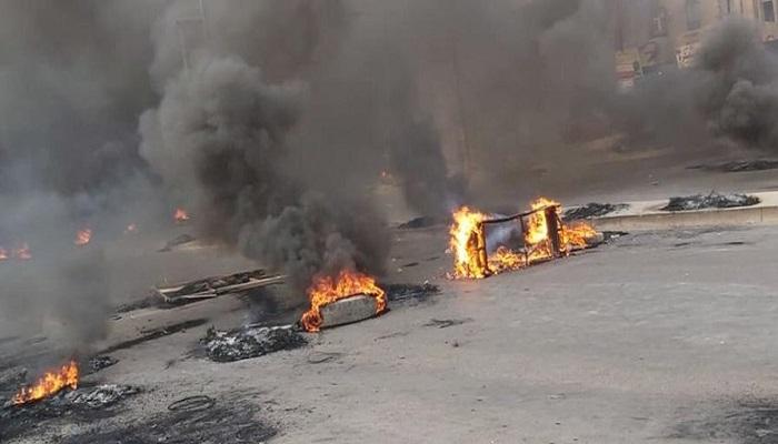 آثار الاحتجاجات في العاصمة العراقية بغداد
