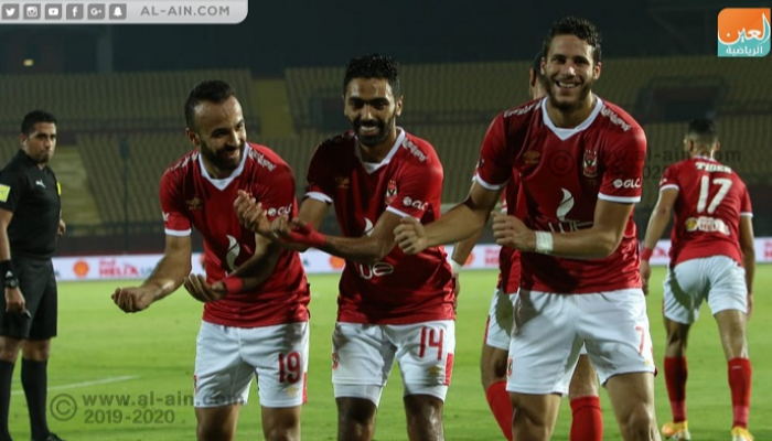 فرحة لاعبي الأهلي