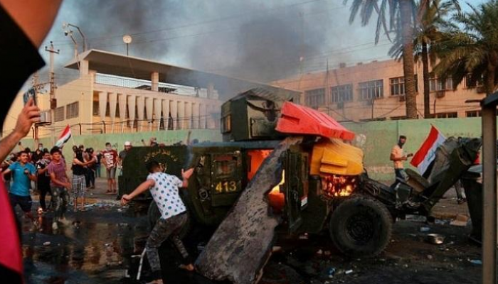 مظاهر الغضب الشعبي في مظاهرات العراق