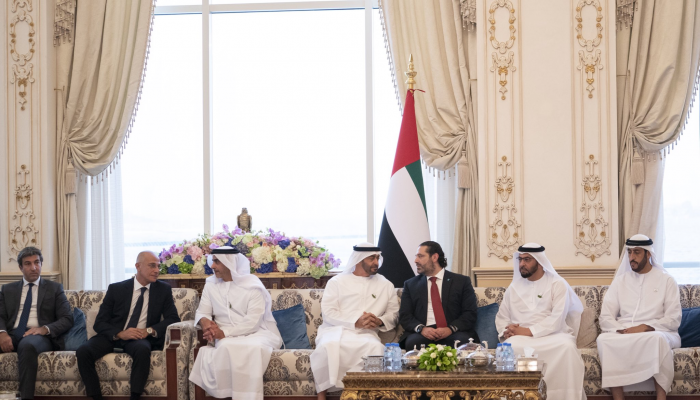 الشيخ محمد بن زايد آل نهيان ورئيس الوزراء اللبناني