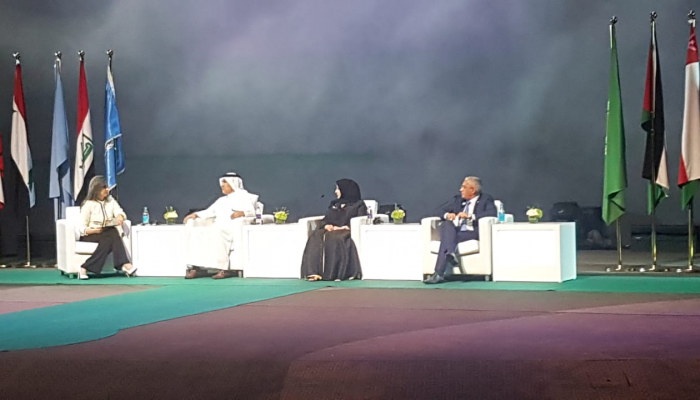 جميلة الفندي على هامش مشاركتها بالمنتدى الوزاري العربي الثالث للإسكان