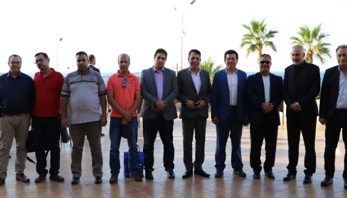 أعضاء الوفد الطبي المصري لدى وصوله إلى غزة
