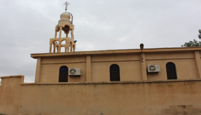 صورة للكنيسة أوردتها وكالة هاوار للأنباء
