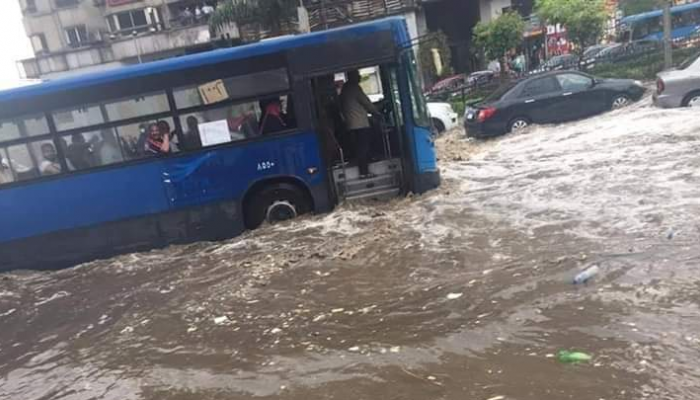 آثار موجة الطقس السيئ في مصر